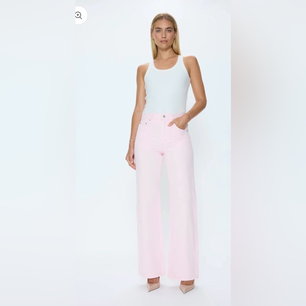 pistola Pink High-Rise Straight Leg Jeans